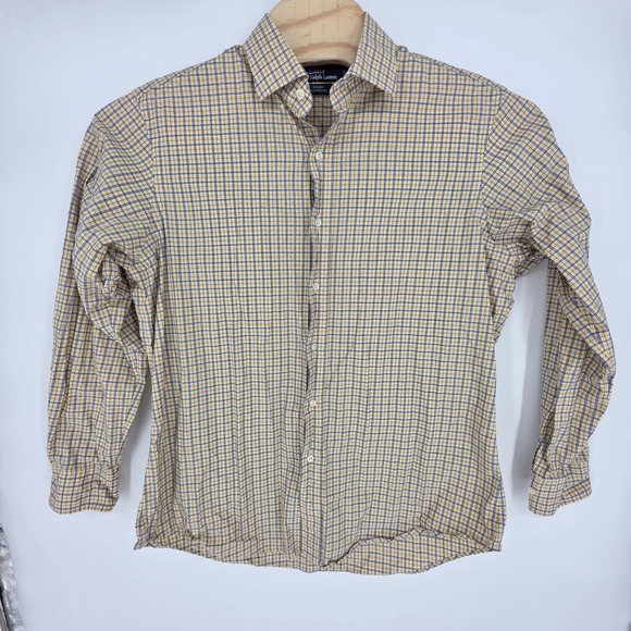 Polo Ralph Lauren Other - Polo Ralph Lauren Regent Shirt Mens 16.5 34/35 Classic Button Up LS Yello Check